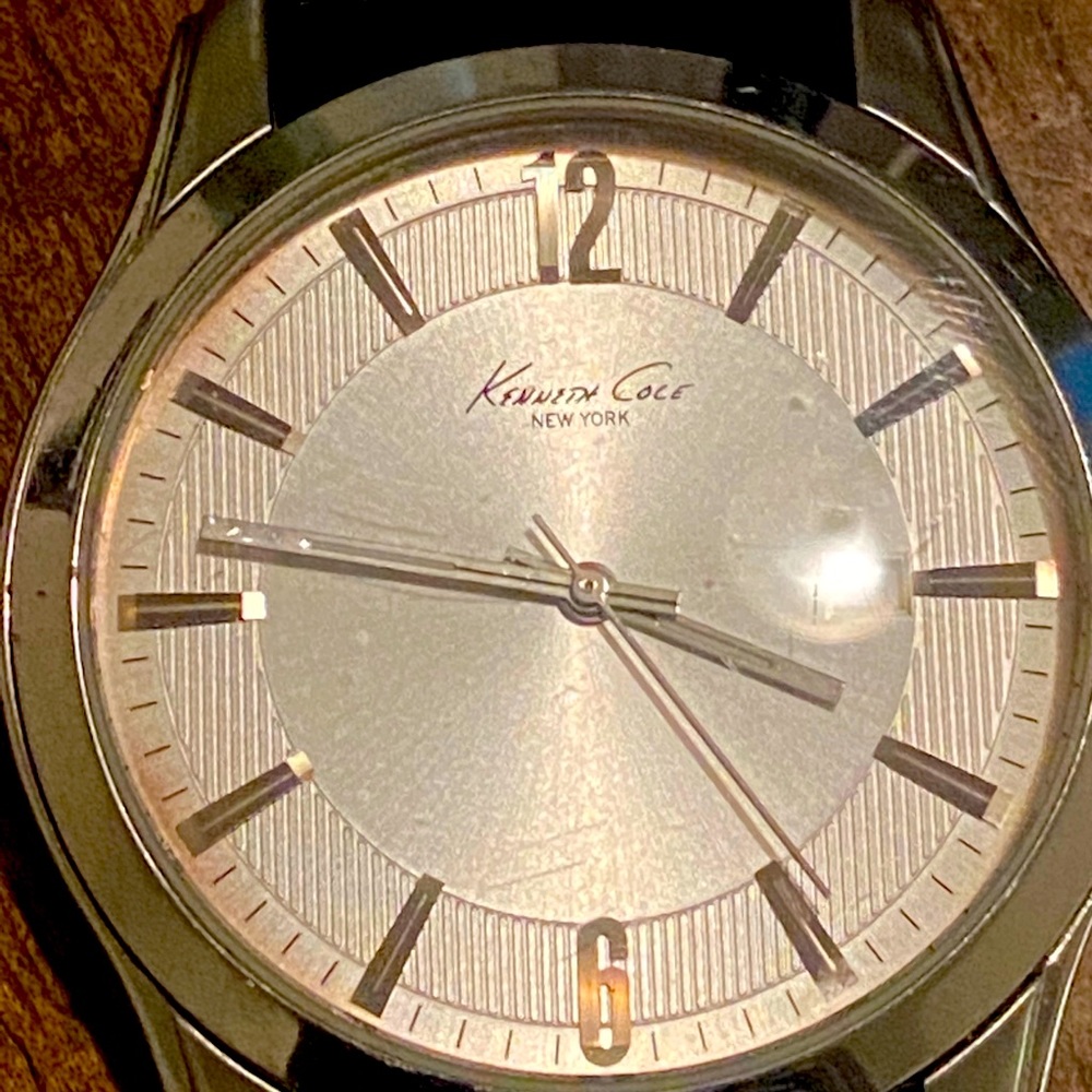 Men’s Kenneth Cole croc leather casual watch.